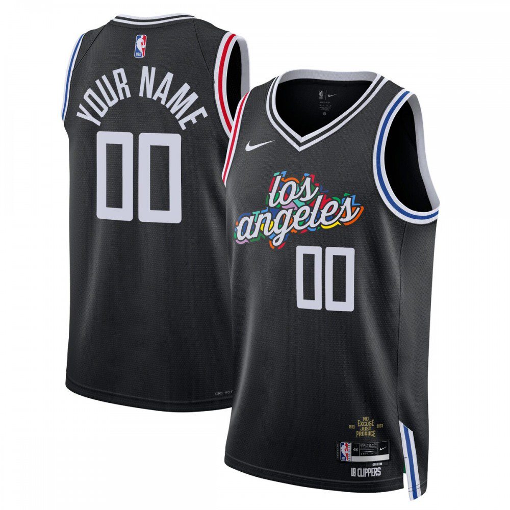 LA Clippers Unisex 2022/23 Swingman Custom Jersey - City Edition - Black-Pro Kit Vault | Brand New 26/27 Sports Jerseys